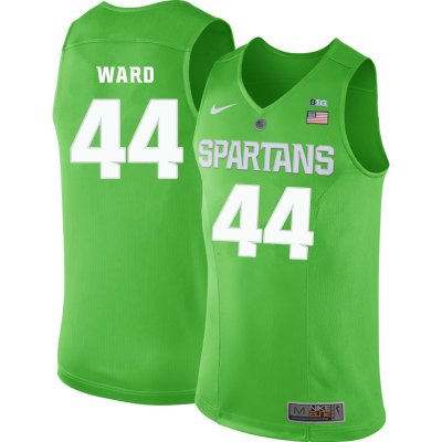 Men Nick Ward Michigan State Spartans #44 Nike NCAA Green Authentic College Stitched Basketball Jersey KN50F11EQ